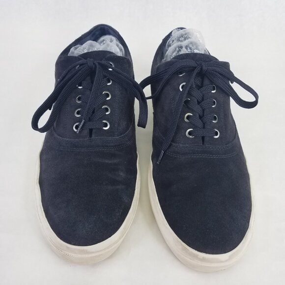 VINCE Suede Lace Up Sneaker Men's 11.5 Fullington Navy Platform Low Top Shoe - Picture 3 of 14